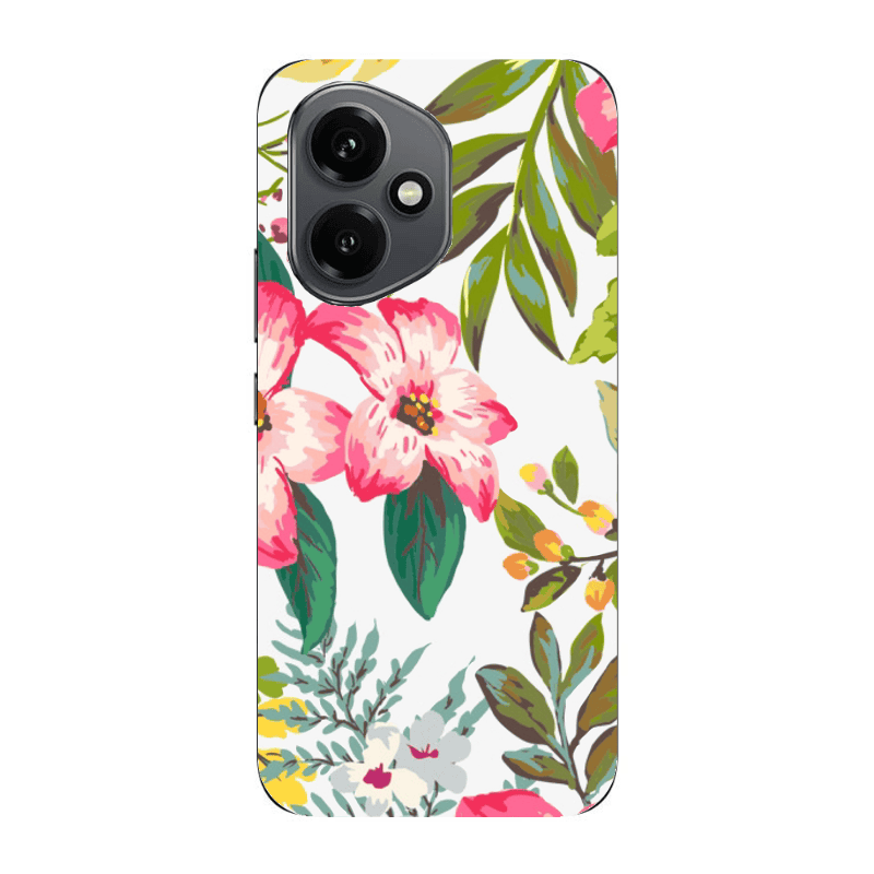 Honor Magic 400 Red laves Transparent Silicone TPU Θήκη
